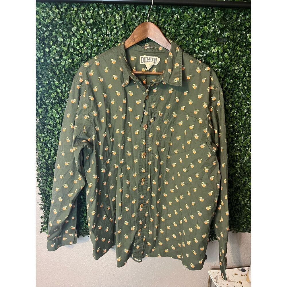 Duluth Trading Co Moscow Mule Long Sleeve Button Shirt Mens Large Relaxed Fit